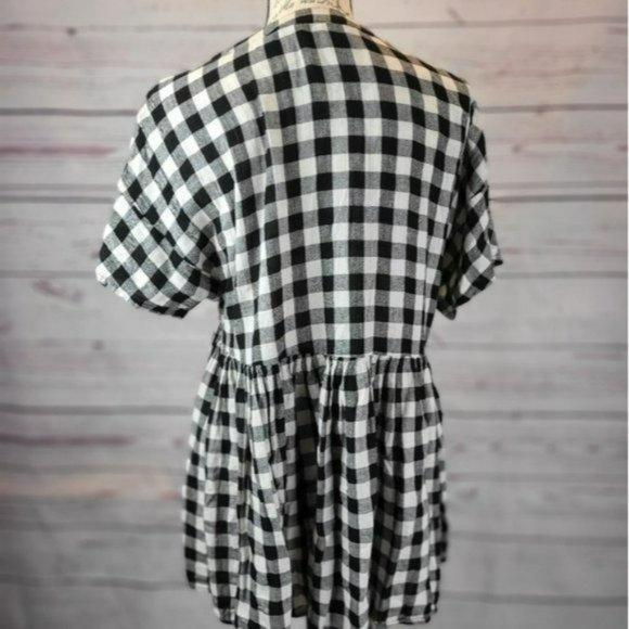 Flannel Buffalo Plaid Button Down Top -M - Picture 3 of 3